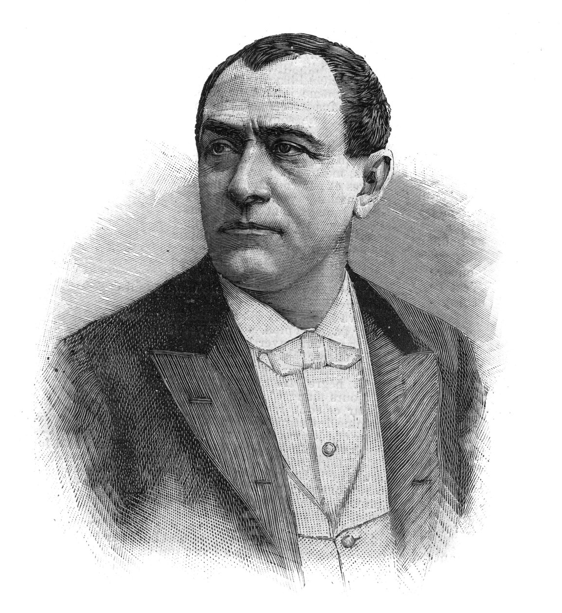 Portret Paulusa (Jean Paul (Jean-Paul) Habans) Francuski śpiewak (1845-1908) - Rycina z końca XIX wieku autorstwa Unknown artist