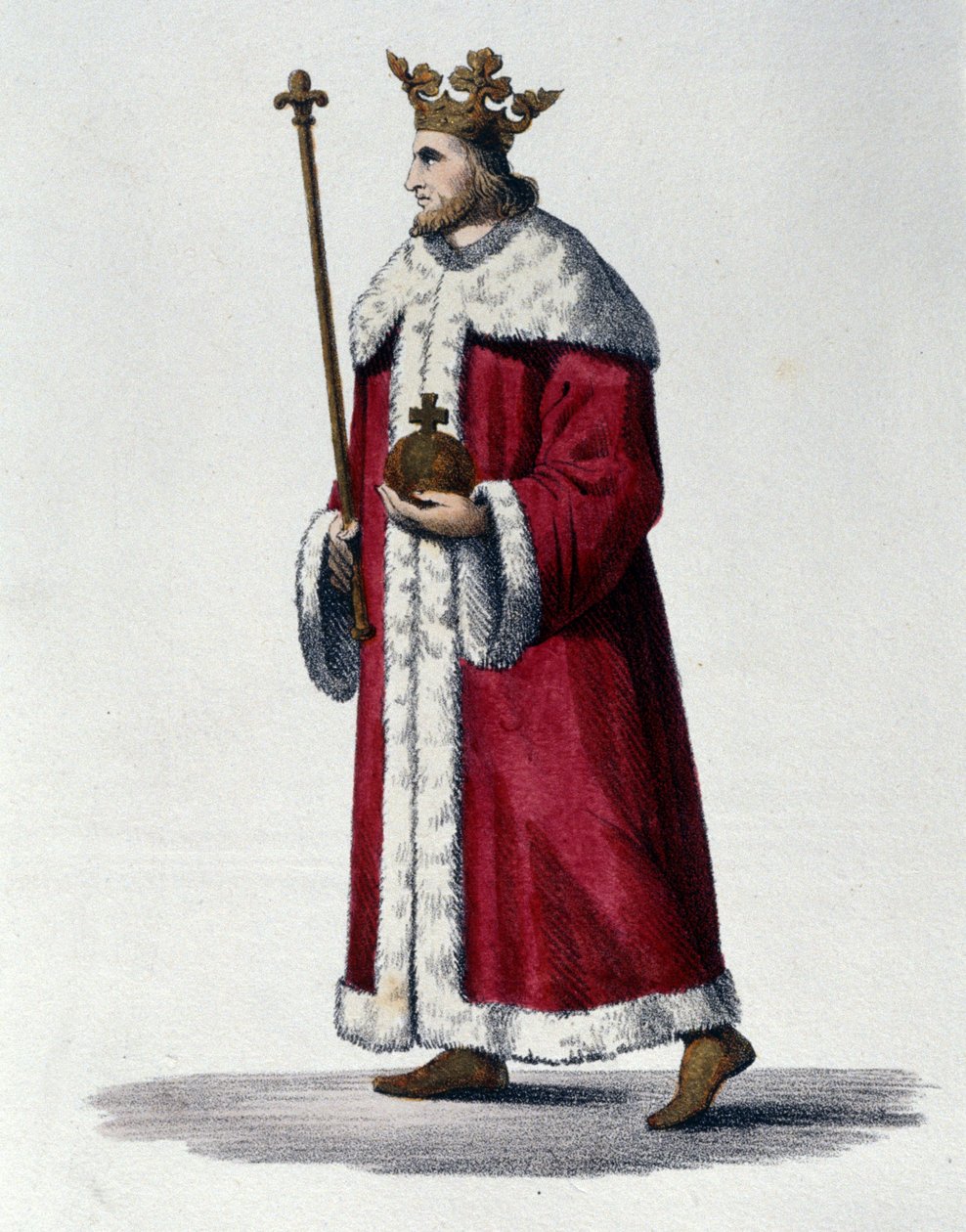 Portret Pepina III znanego jako Pepin the Brief (714-768) króla Francji. autorstwa Unknown artist