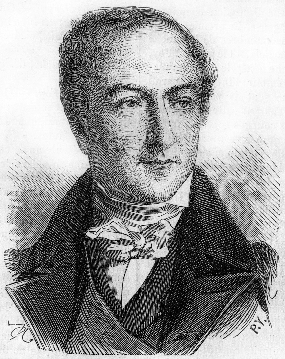 Portret Peyronneta (lub Peyroneta), francuskiego polityka (1778 - 1854). autorstwa Unknown artist