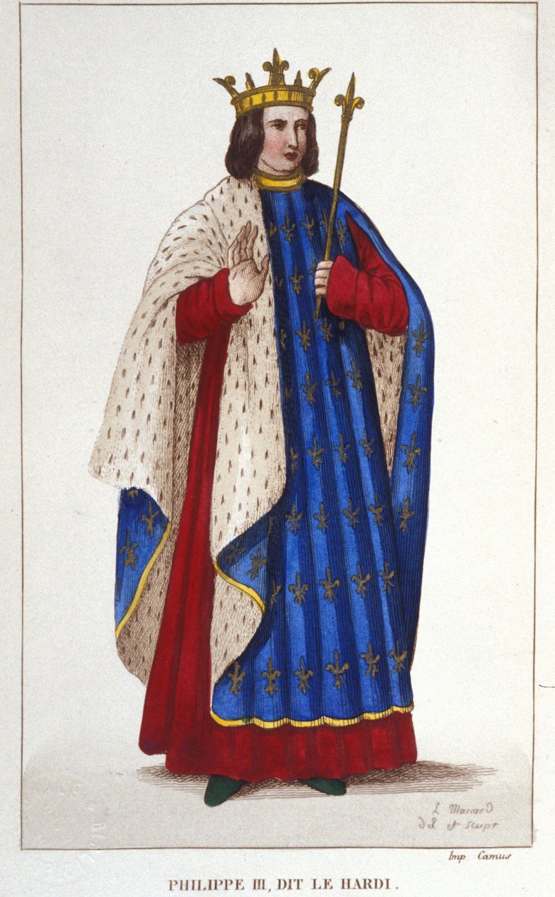 Portret Filipa III Hardi. rycina z 1830 r. autorstwa Unknown artist