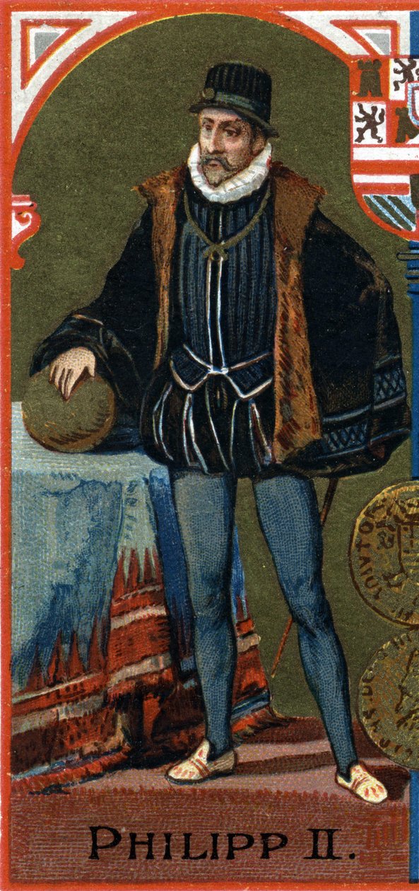 Portret Filipa II (1527-1598), króla Hiszpanii. autorstwa Unknown artist