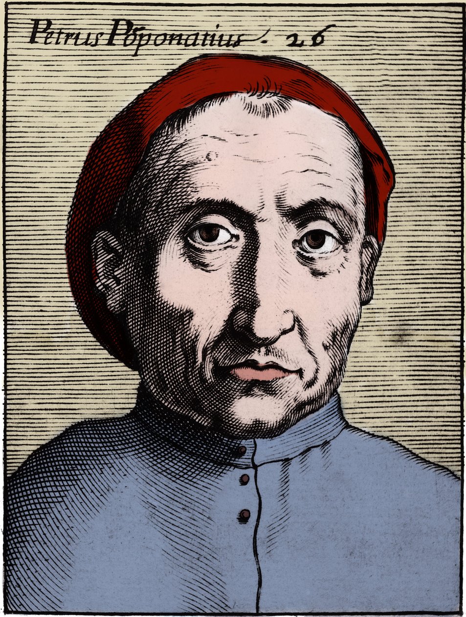 Portret Pietro Pomponazziego (1462-1525) (Pomponace) (Petrus Pomponatius) włoskiego filozofa. autorstwa Unknown artist