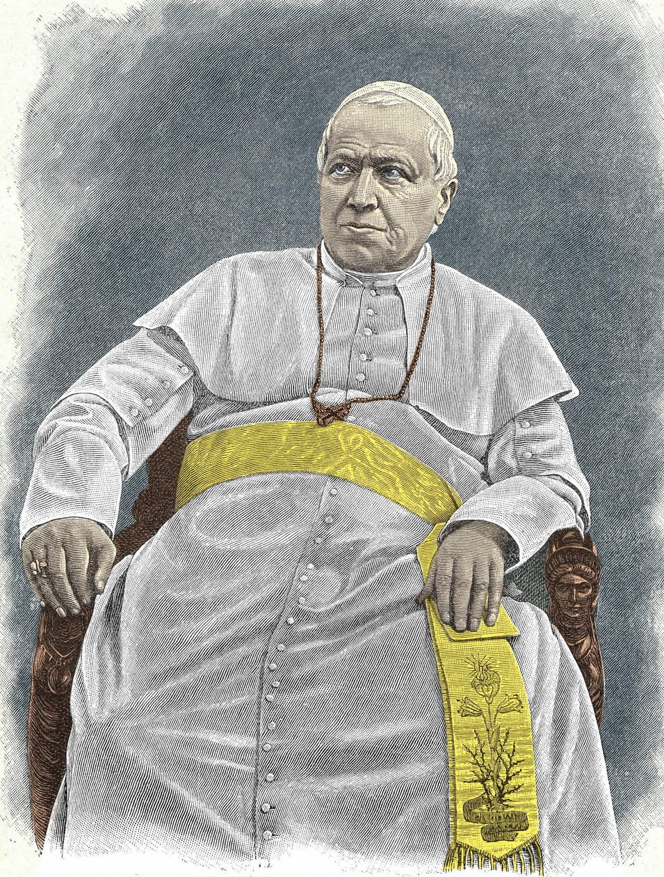Portret Piusa IX (1792 - 1878), 253. papieża (1846 - 1878). autorstwa Unknown artist