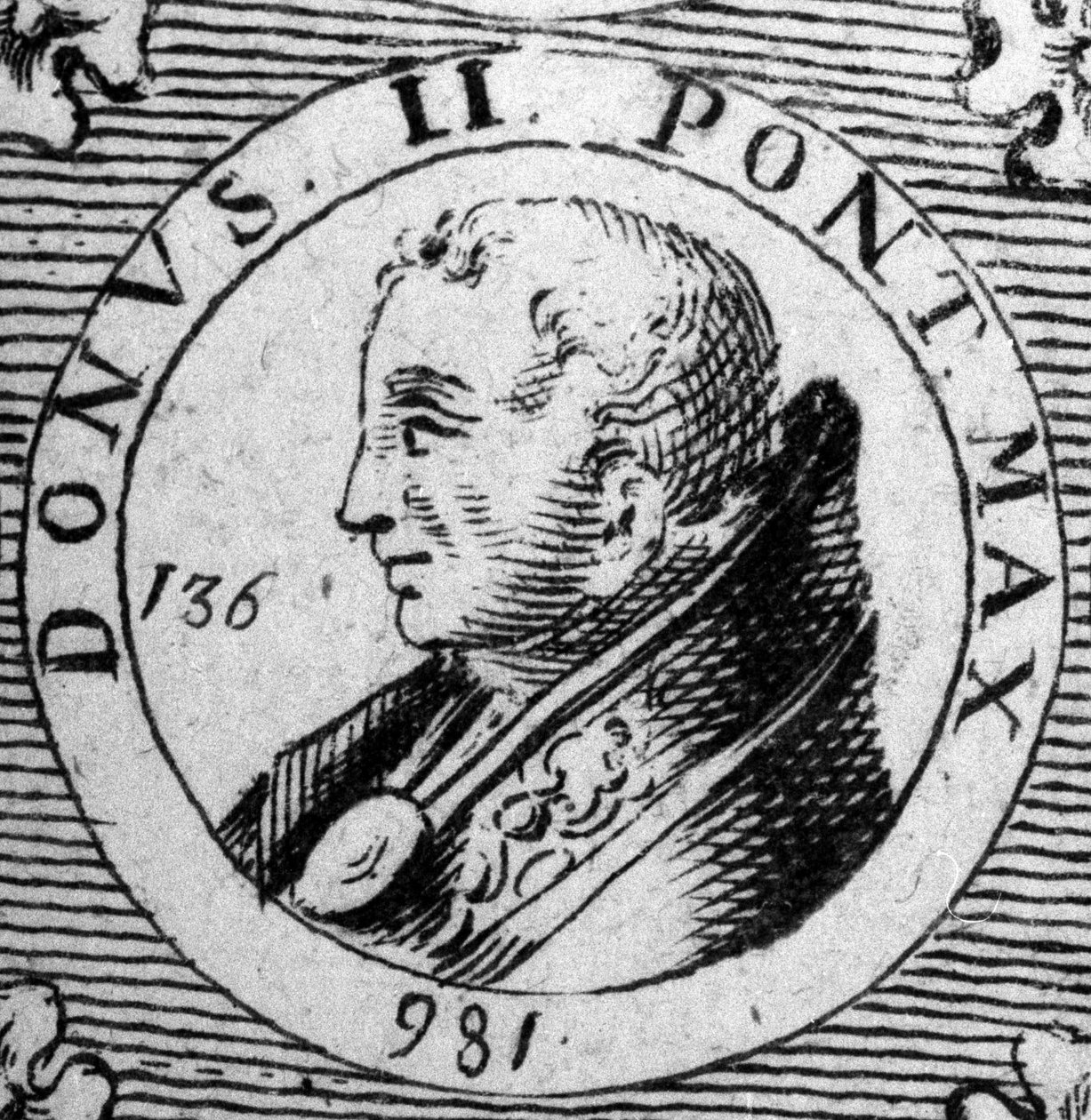 Portret papieża Donusa II (papież 973). autorstwa Unknown artist