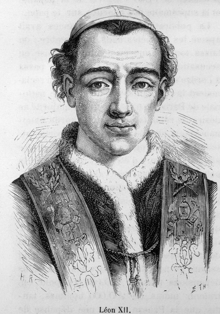 Portret papieża Leona (Leone) XII (Annibale della Genga Sermattei) (papież od 1823 do 1829). autorstwa Unknown artist