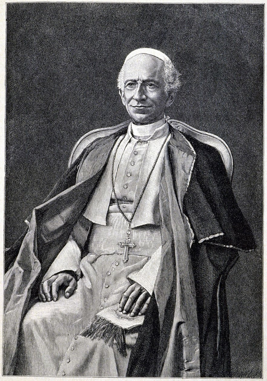 Portret papieża Leona XIII (1810-1903) autorstwa Unknown artist