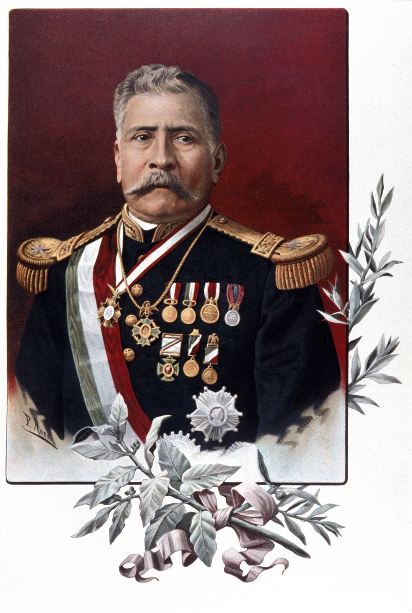 Portret Porfirio Diaza, meksykańskiego generała i męża stanu (Oaxaca autorstwa Unknown artist