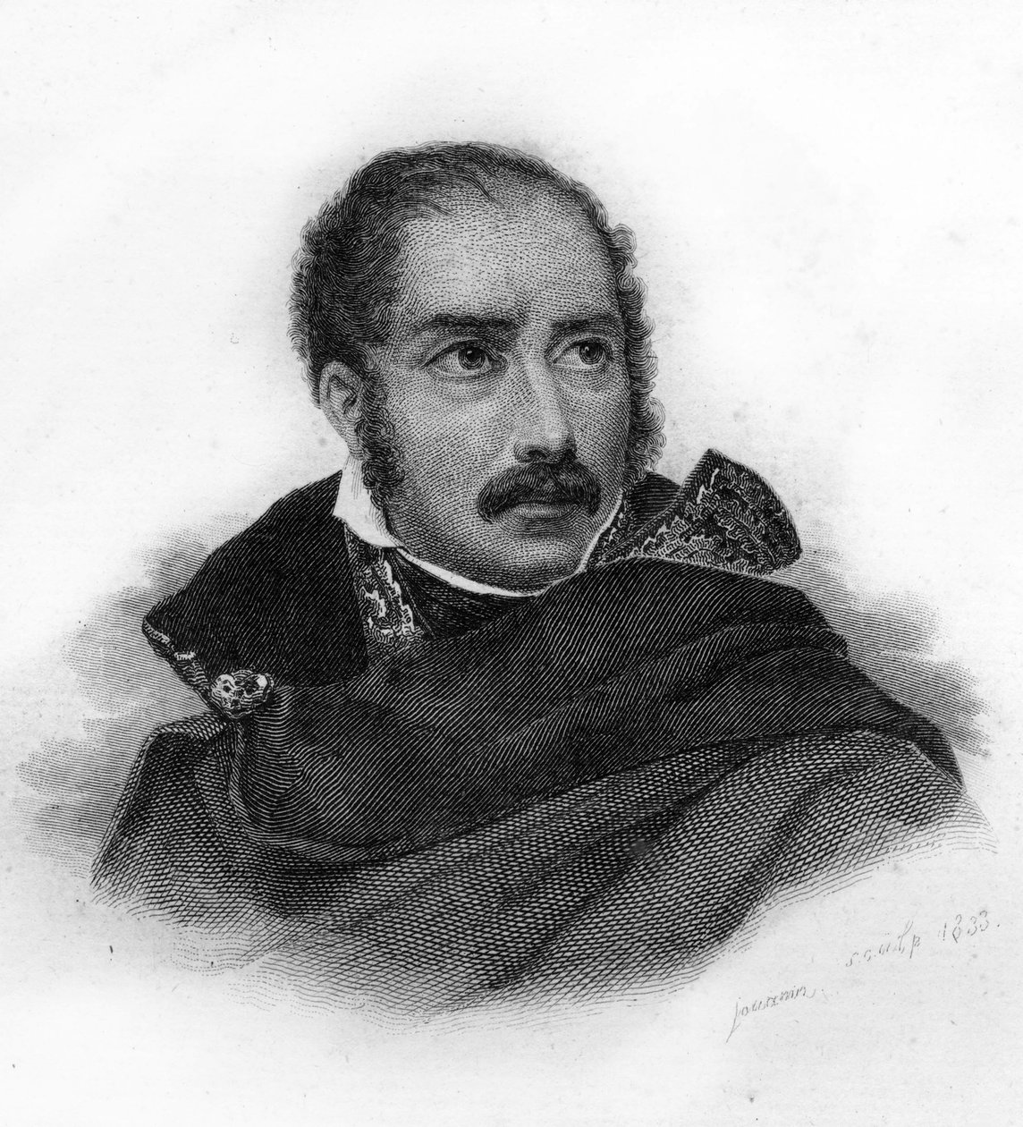 Portret księcia Eugeniusza Rose de Beauharnais (1781-1824, syn Alexandre de Beauharnais i Josephine) - grawerowanie autorstwa Unknown artist