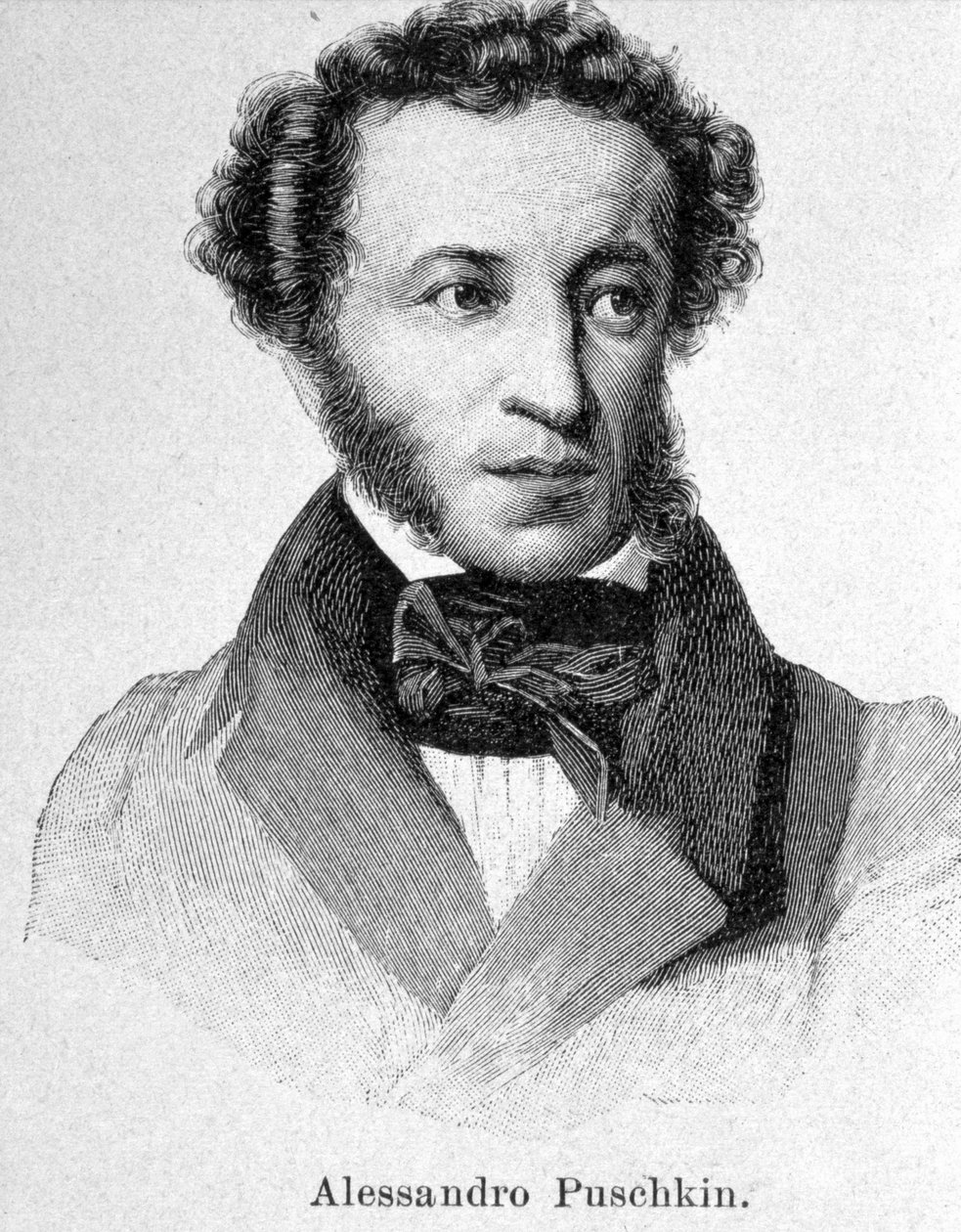 Portret Puszkina (1799 - 1837) autorstwa Unknown artist