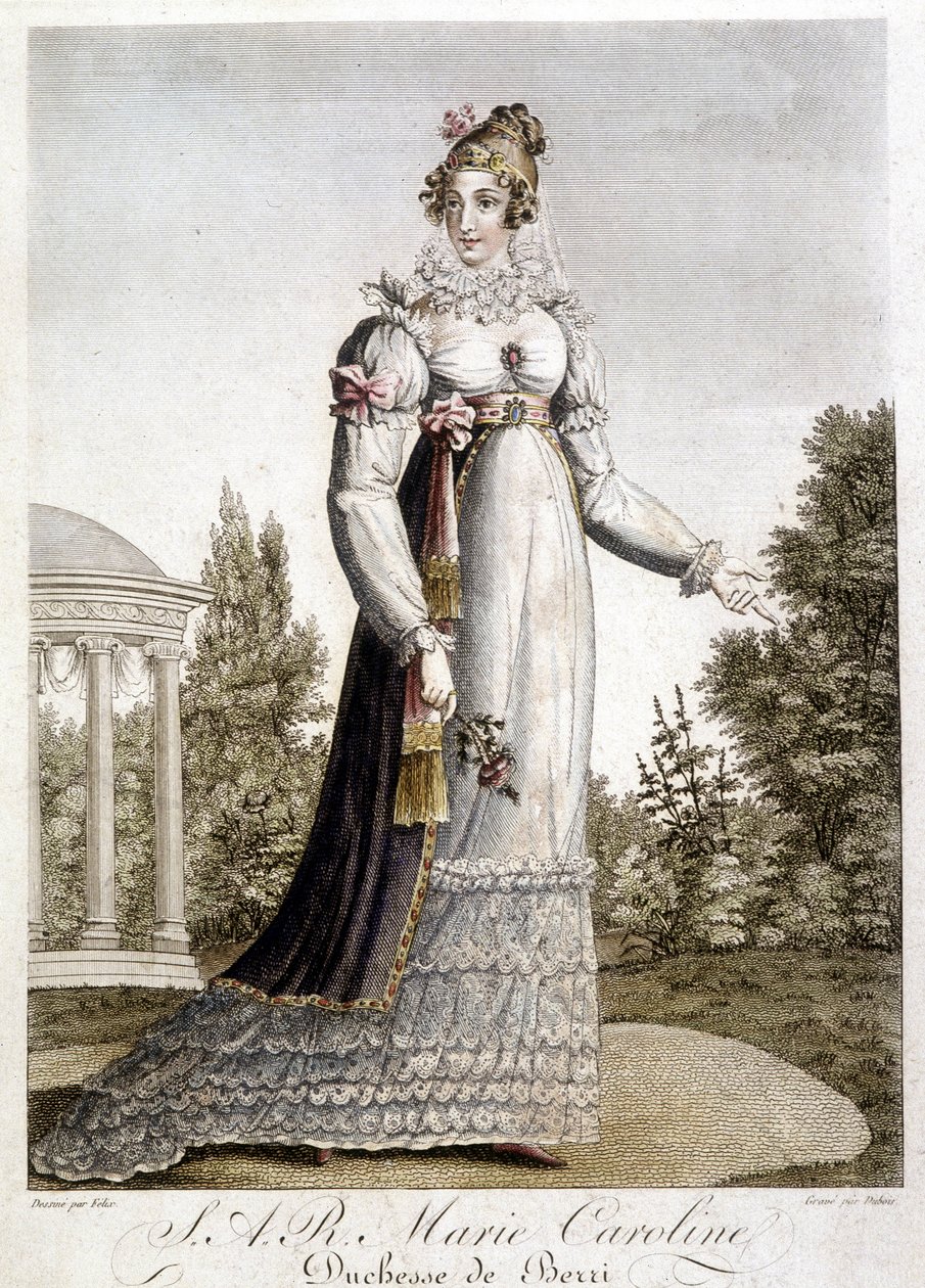Portret królowej Marii Karoliny, księżnej Berry, córeczki króla Neapolu autorstwa Unknown artist