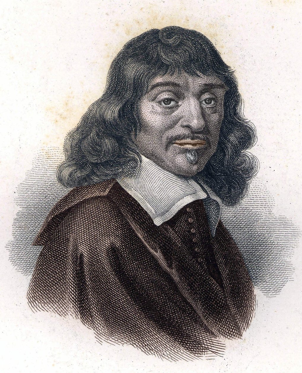 Portret René Kartezjusza, grav. 19 wiek. autorstwa Unknown artist