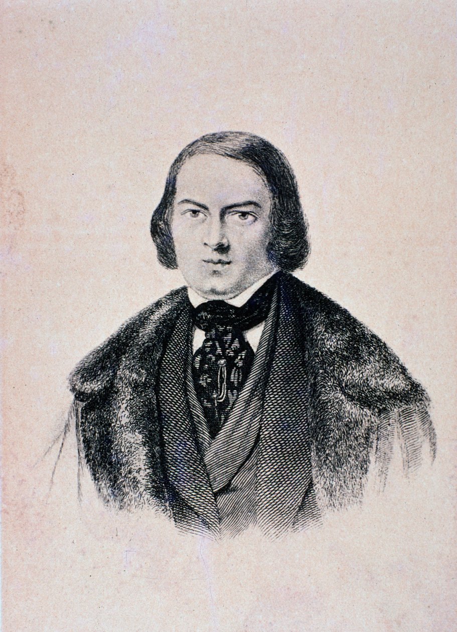 Portret Roberta Schumanna (rycina autorstwa Unknown artist