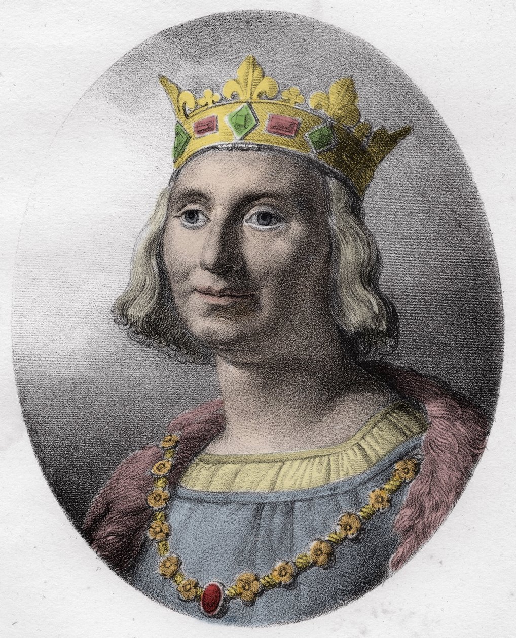 Portret św. Ludwika (Saint-Louis, Louis IX (1214-1270) - Saint Louis IX (1214-70) król Francji - autorstwa Unknown artist
