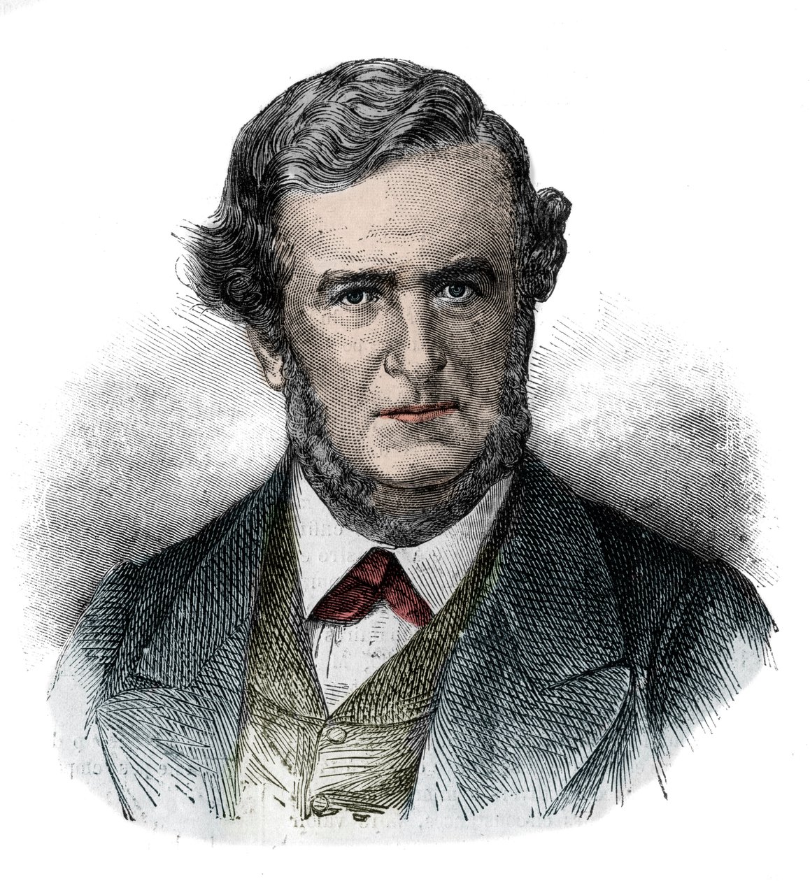 Portret Salustiano Olozagi (1805-1873) Angielski polityk, dyplomata i pisarz - rycina 1870 autorstwa Unknown artist