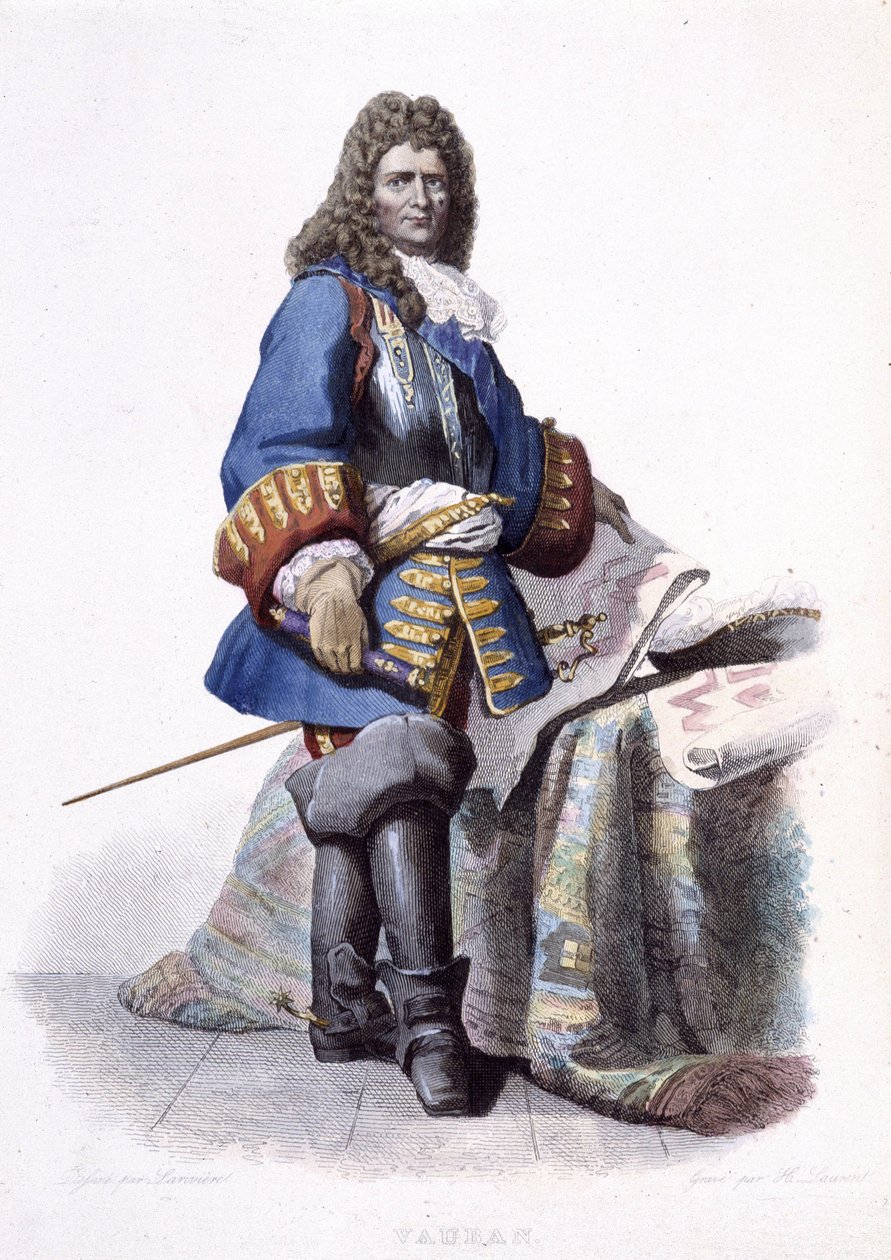 Portret Sébastiena Le Prestre de Vauban, marszałka Francji i inżyniera wojskowego (1633-1707). - w „”Plutarch francuski”” autorstwa Unknown artist