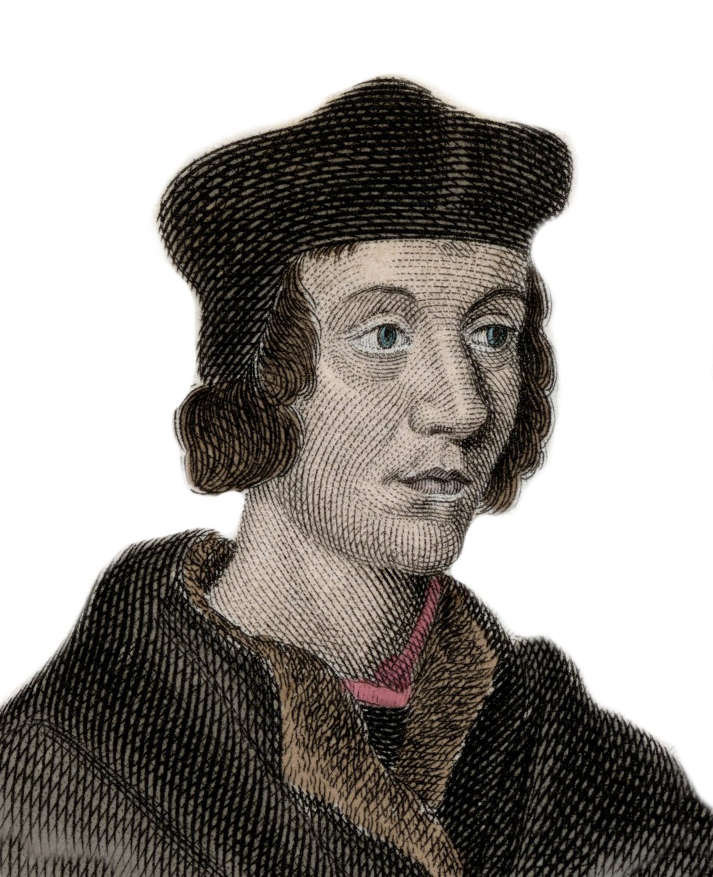 Portret sir Johna Fortescue de Salden (ok. 1531-1607), angielskiego polityka, kanclerza skarbu. Rycina XIX wieku. autorstwa Unknown artist