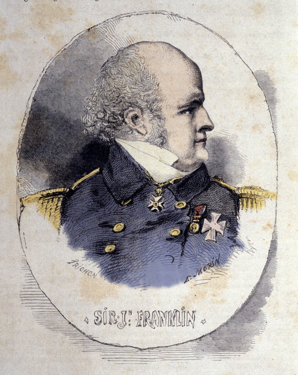 Portret Sir Johna Franklina z lat 1786-1847, oficera marynarki i brytyjskiego odkrywcy. autorstwa Unknown artist