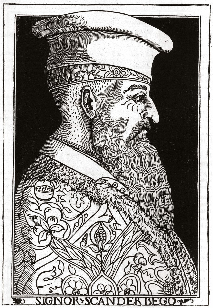 Portret Skanderbega (lub Scanderbega) (1403-1468), albański warman. autorstwa Unknown artist