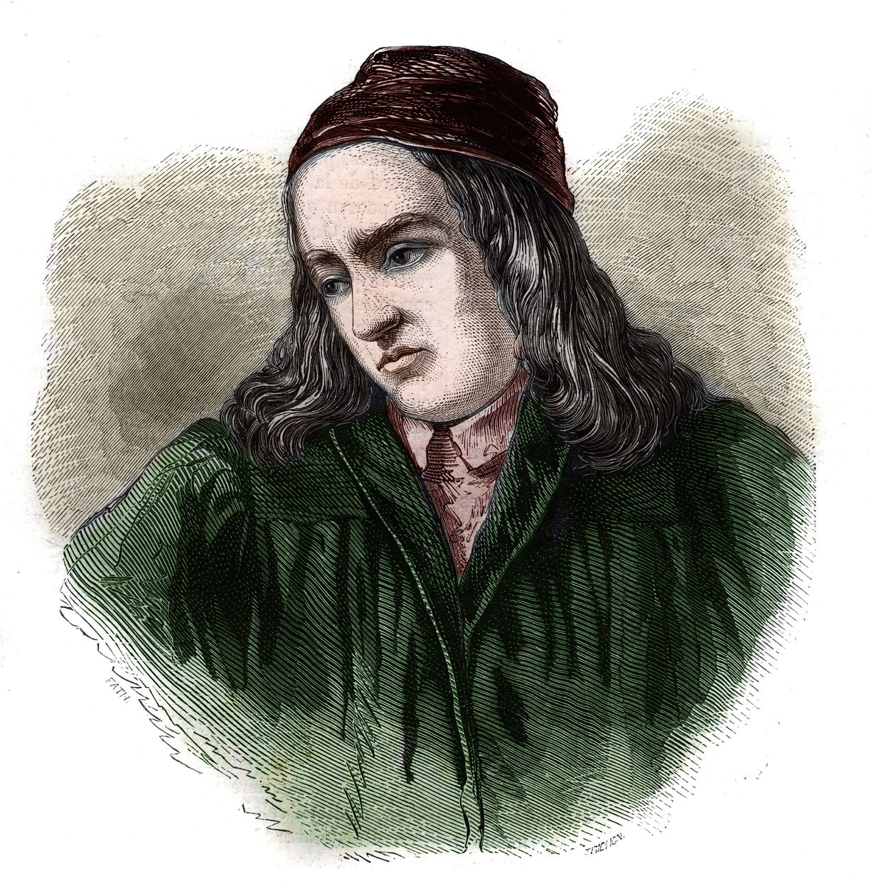 Portret Teodoryka (Teodora Teodoryka) autorstwa Niema (lub Nieheima) (1345-1418) niemieckiego historyka. autorstwa Unknown artist