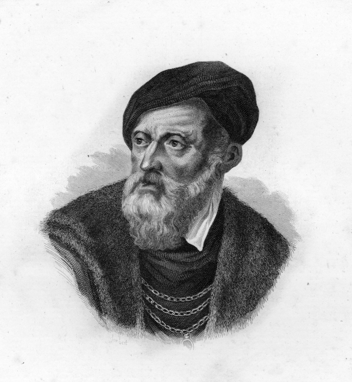 Portret Tycjana (1490-1576), Tiziano Vecellio, malarz wenecki autorstwa Unknown artist