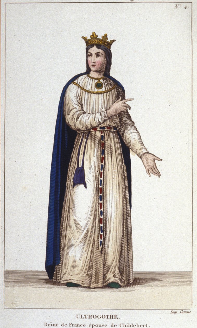 Portret królowej Francji Ultrogothe i żony Childeberta 1. autorstwa Unknown artist