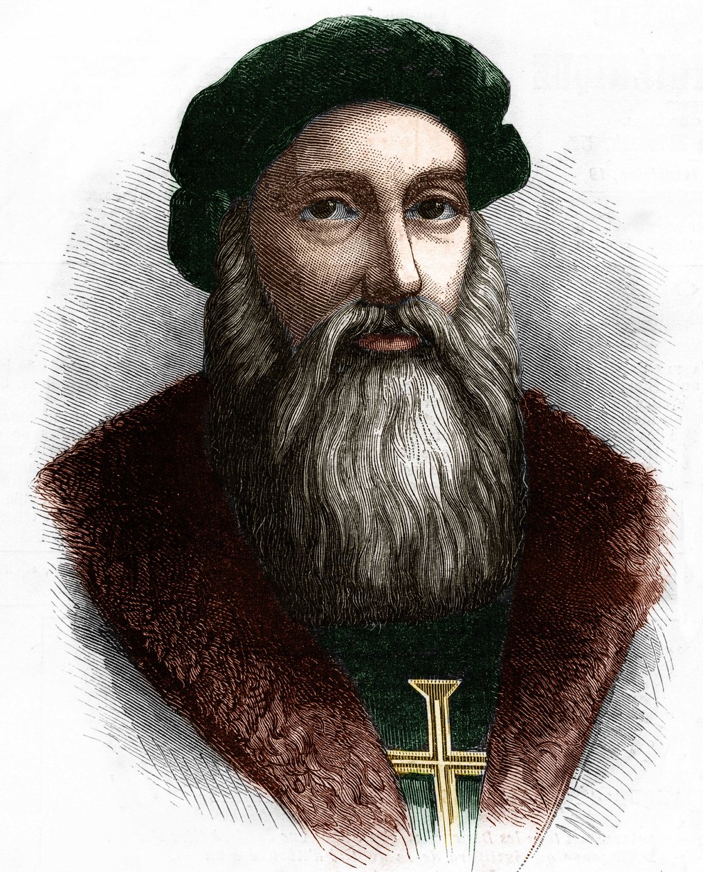 Portret Vasco de Gamy (1469-1524) portugalskiego nawigatora. autorstwa Unknown artist