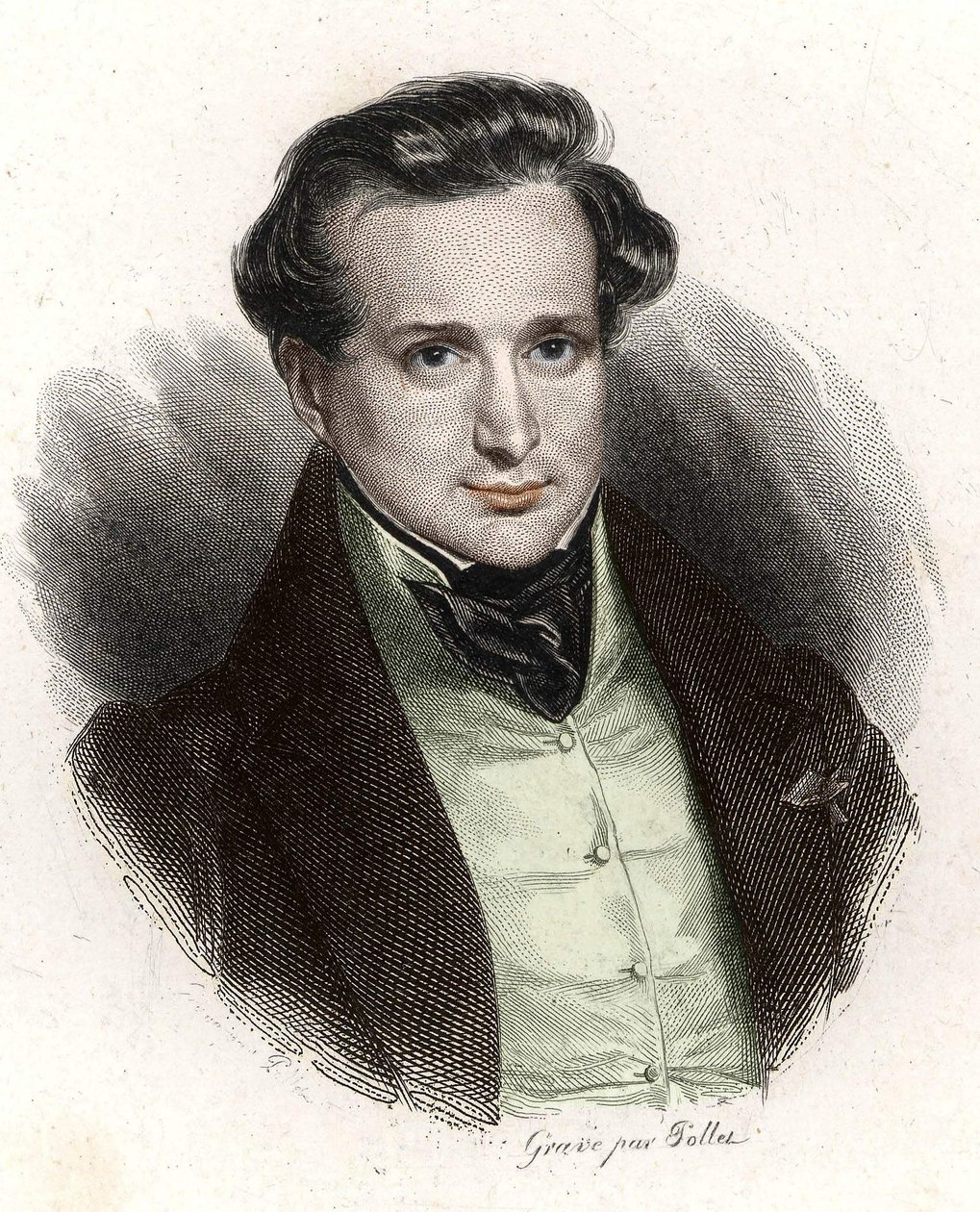 Portret Victora Hugo, młody mężczyzna autorstwa Unknown artist