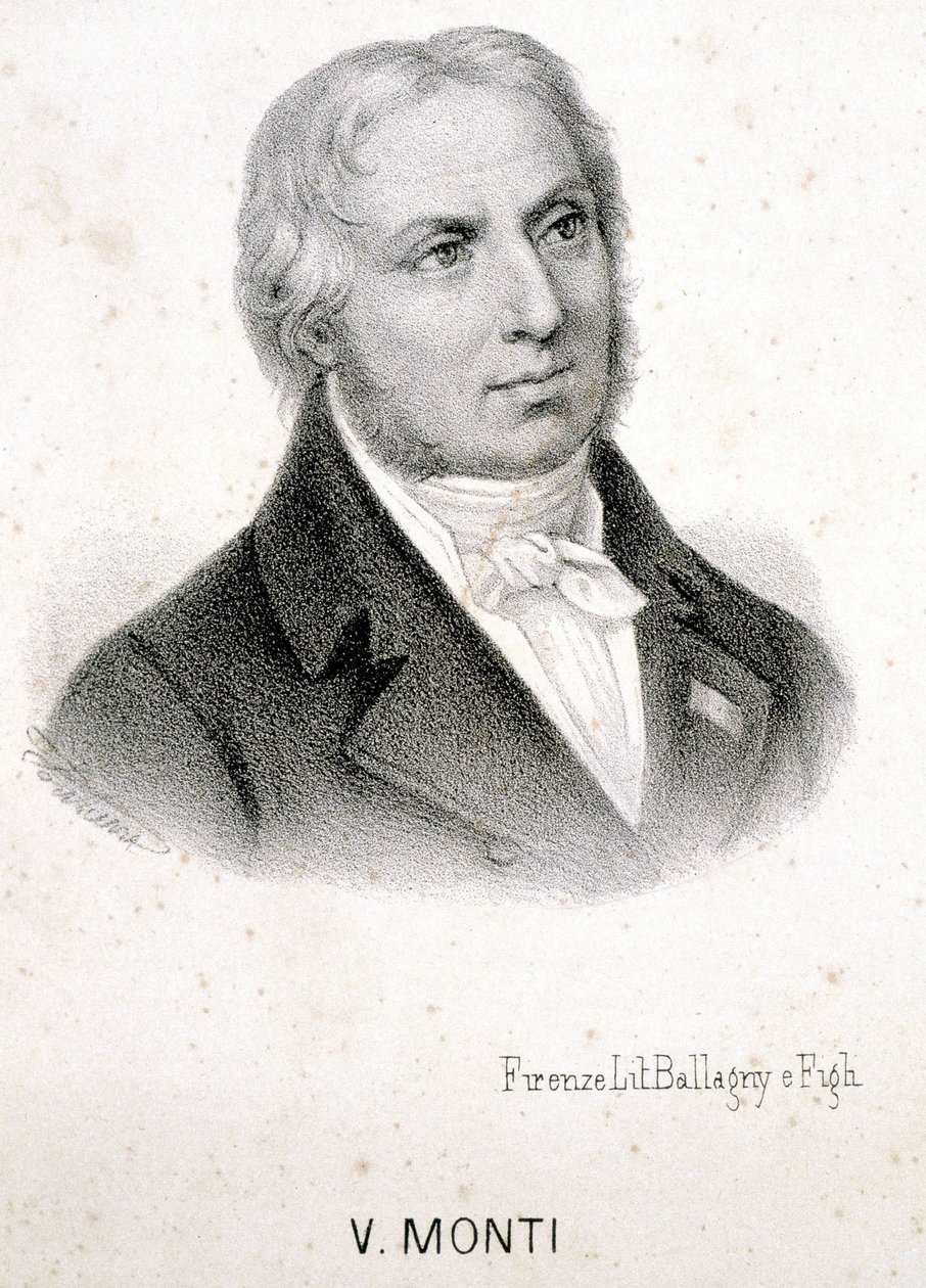 Portret Vincenzo Montiego (1754 - 1828), włoskiego poety, rycina XIX wiek. autorstwa Unknown artist