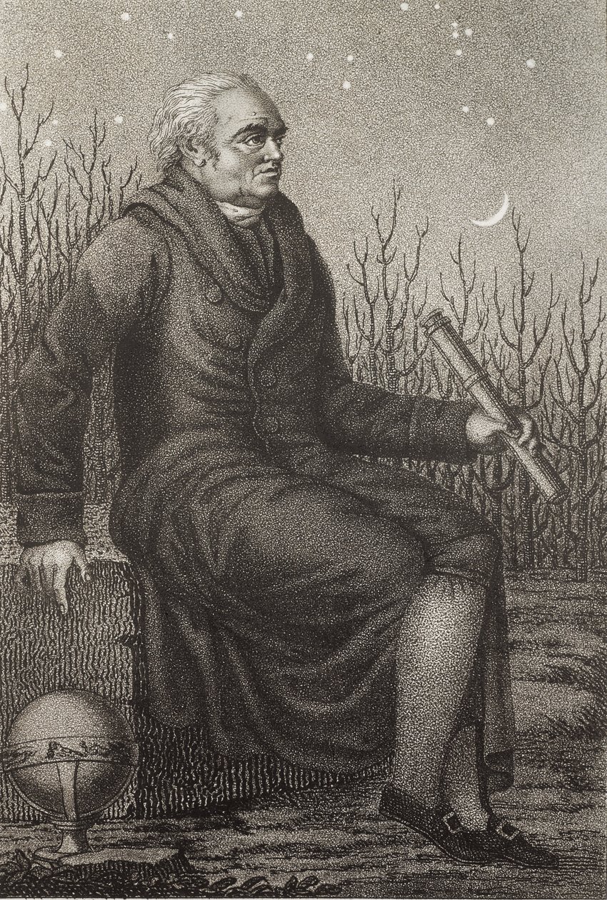 Portret Williama Herschela (1738-1822) brytyjskiego astronoma urodzonego w Niemczech - autorstwa Unknown artist