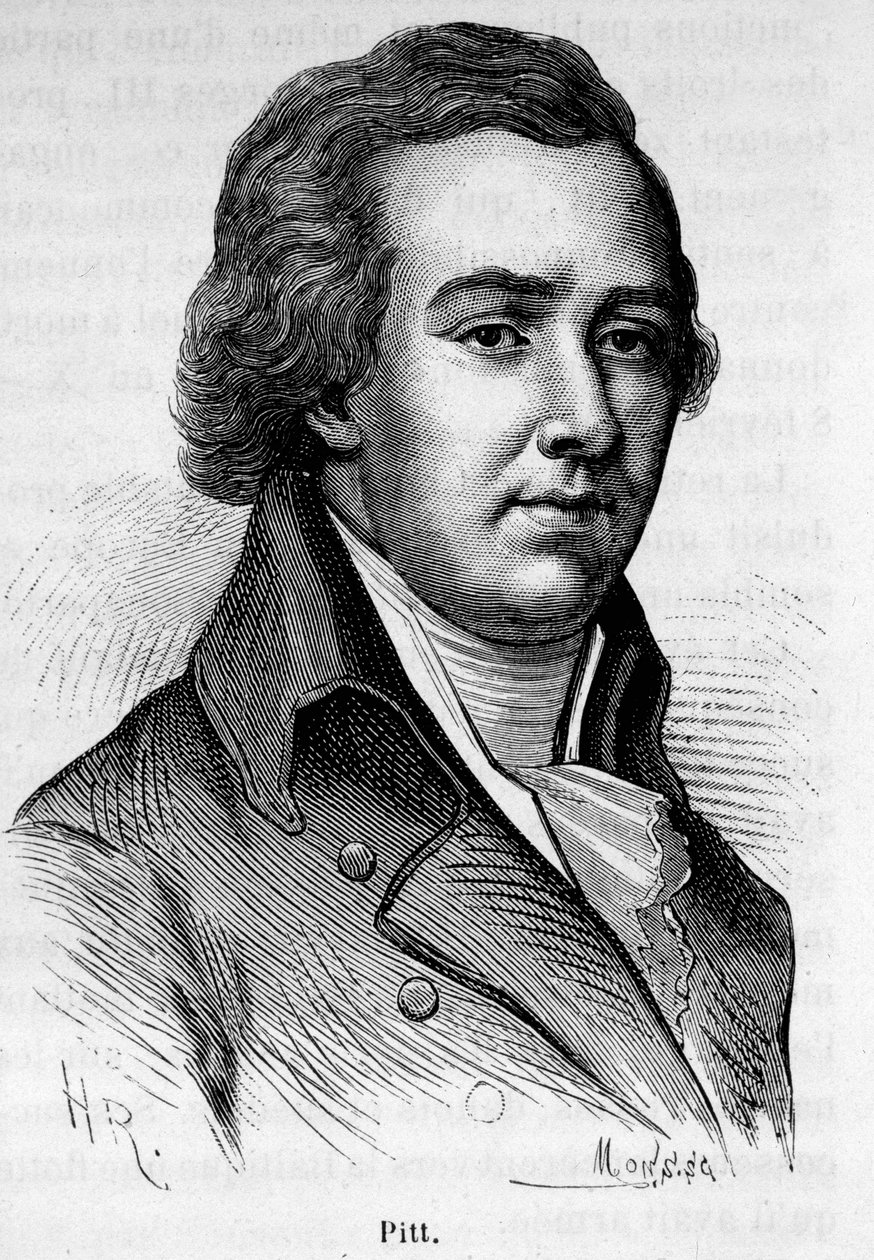 Portret Williama Pitta Młodego (1759-1806), byłego brytyjskiego ministra. autorstwa Unknown artist