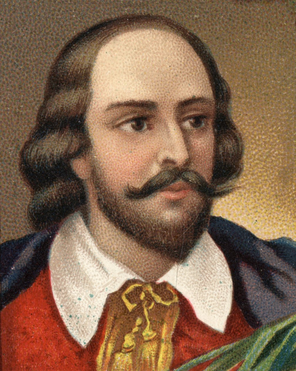 Portret Williama Szekspira (1564-1616), pisarza angielskiego. Chromolitografia z końca XIX wieku. autorstwa Unknown artist