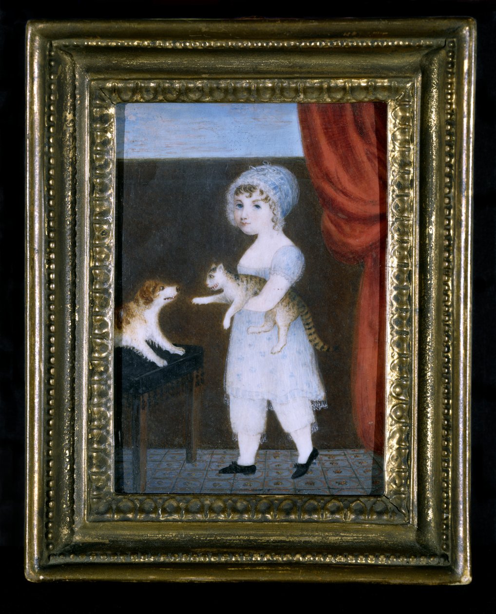 Portret dziewczynki, ok. 1820 (akwarela na kości słoniowej) autorstwa Unknown artist