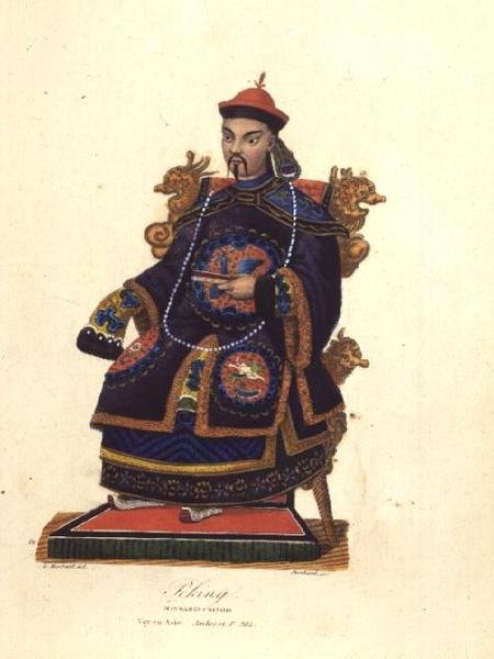 Portret mandarynki, ok.1845 (kolorowa rycina) autorstwa Unknown artist