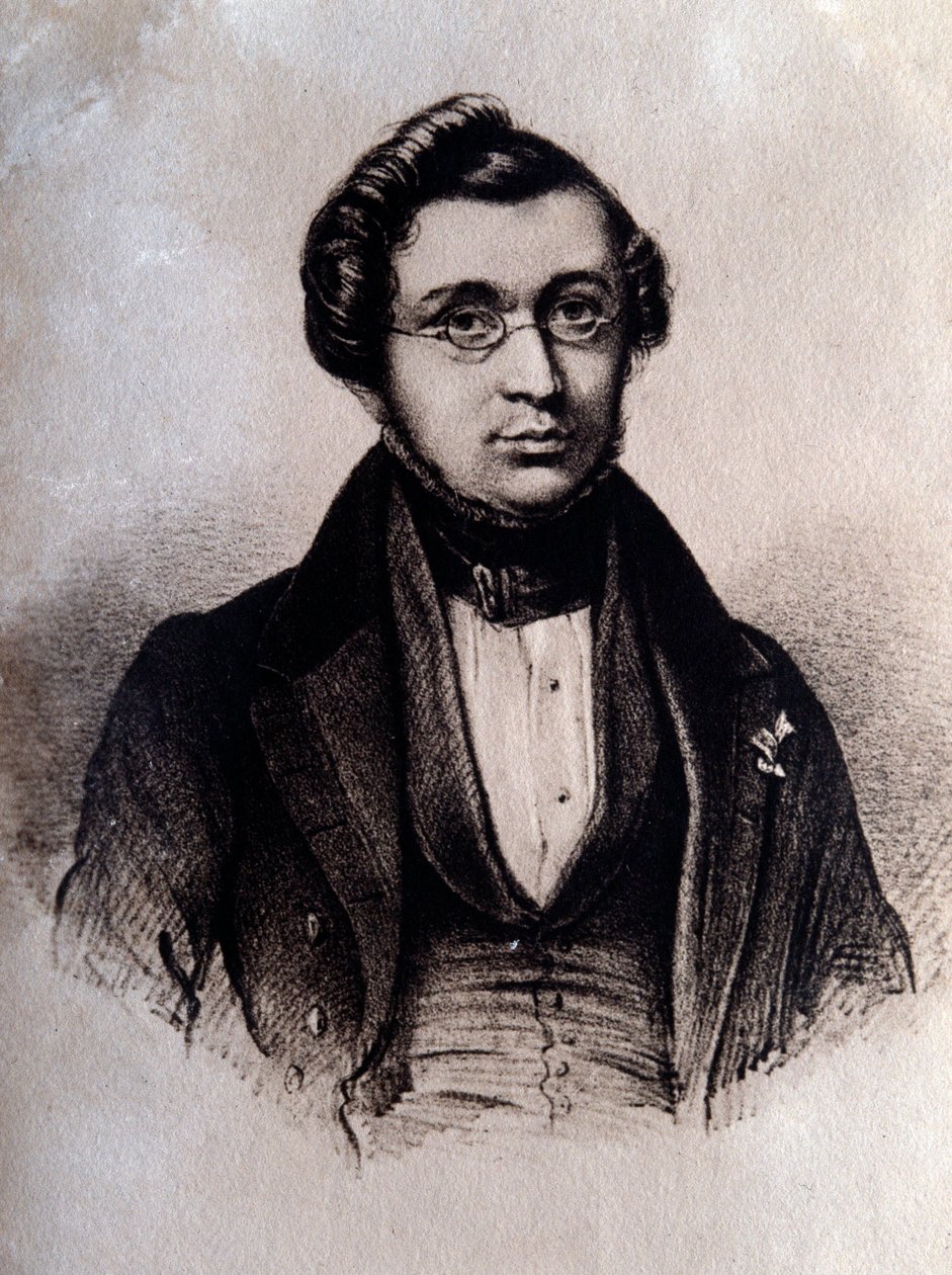 Portret angielskiego kompozytora Adolphe Adama (1803-1856) Grawer. Bolonia z XIX wieku, civico museo bibliografico autorstwa Unknown artist