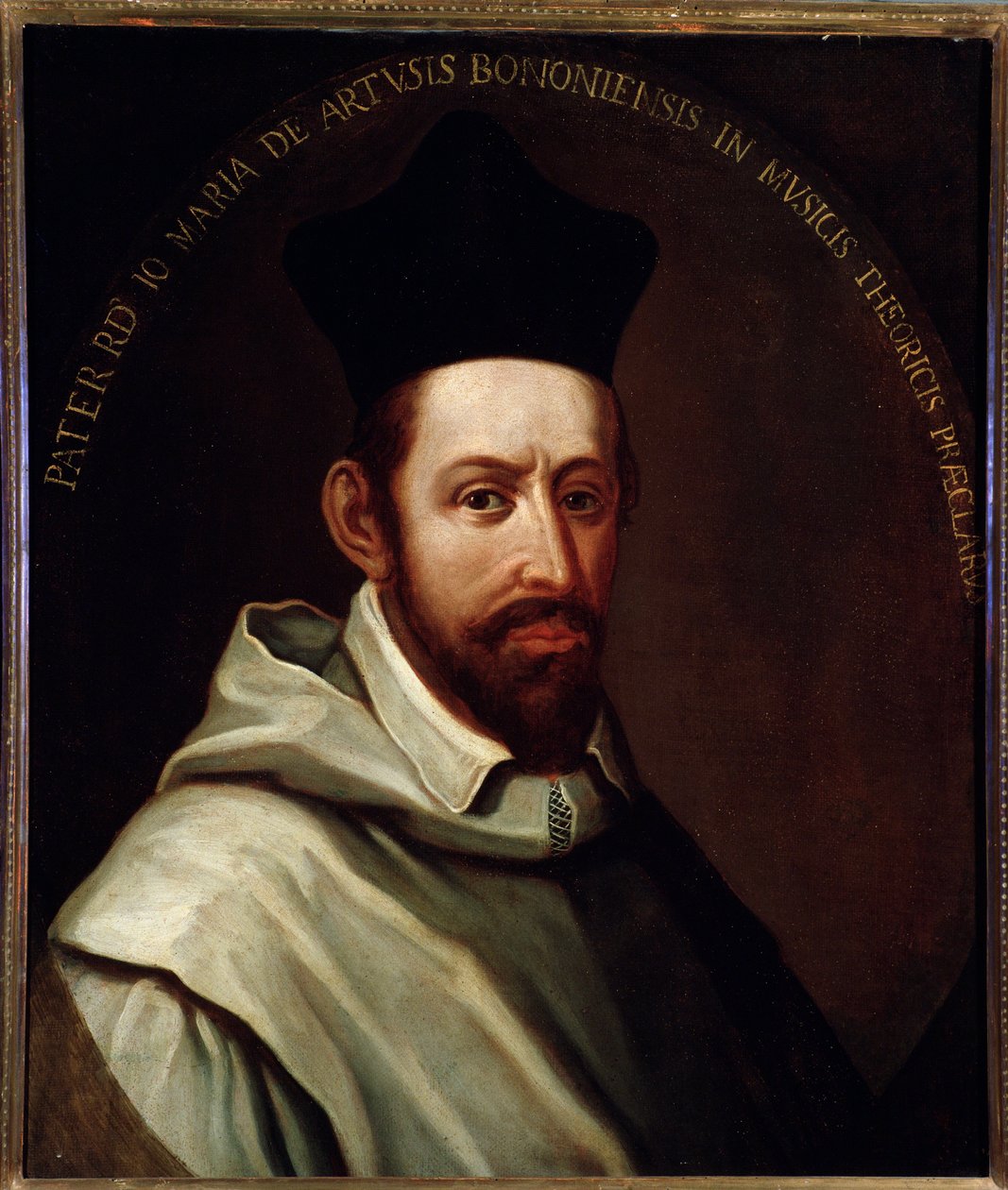 Portret włoskiego kompozytora i teoretyka Giovanniego Marii Artusi (ok. 1540-1613) Malarstwo anonimowe. XVII wiek. Bolonia, obywatelskie muzeum bibliograficzne autorstwa Unknown artist