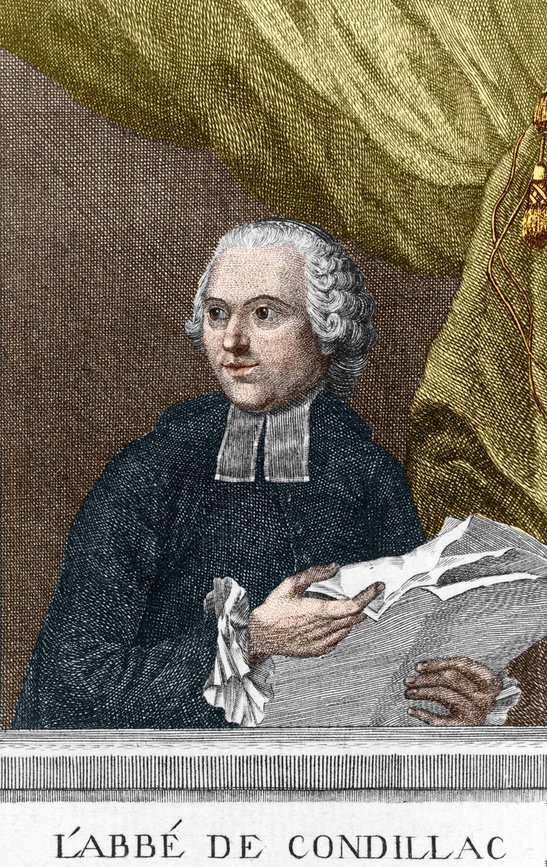 Portret opactwa Etienne Bonnot de Condillac (1715-1780) francuskiego filozofa autorstwa Unknown artist