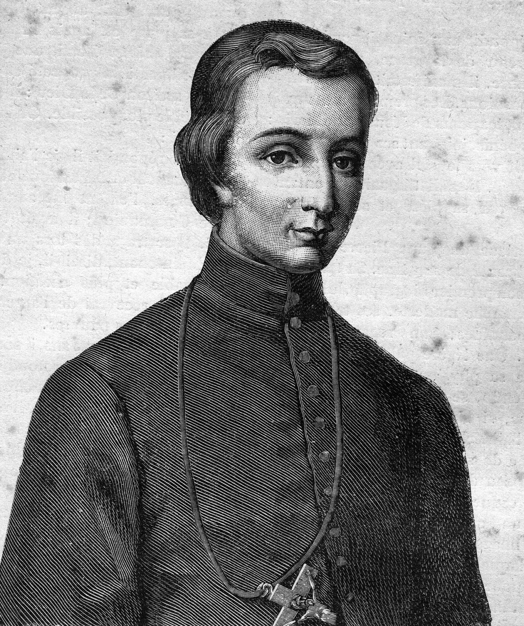Portret „” Błogosławionego Pierre-Louis-Marie Chanel, Marist, pierwszego męczennika Oceanii (1803 - 1841) - w „” Les Contemporains””, b.d. koniec XIX wieku. autorstwa Unknown artist