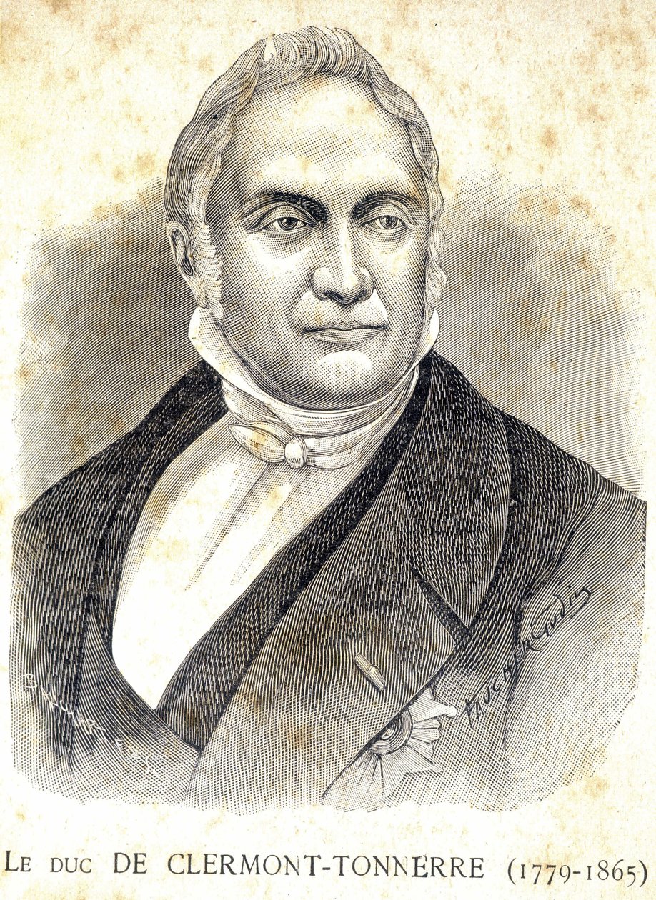 Portret księcia Clermont - Thunder (1779 - 1865) - w „Les Contemporains””, b.d. koniec XIX wieku. autorstwa Unknown artist