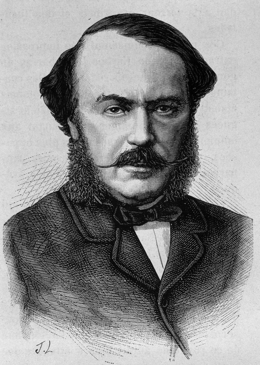 Portret księcia Persigny (1808 - 1872). Rycina z końca XIX wieku w „Histoire de France” H. Martina. autorstwa Unknown artist