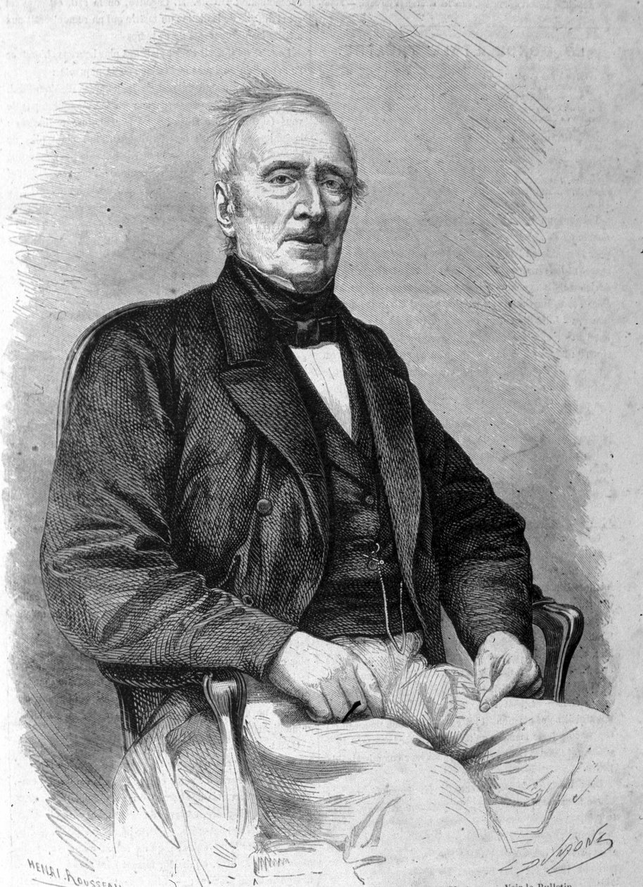 Portret francuskiego poety Alphonse de Lamartine (1790 - 1869). autorstwa Unknown artist