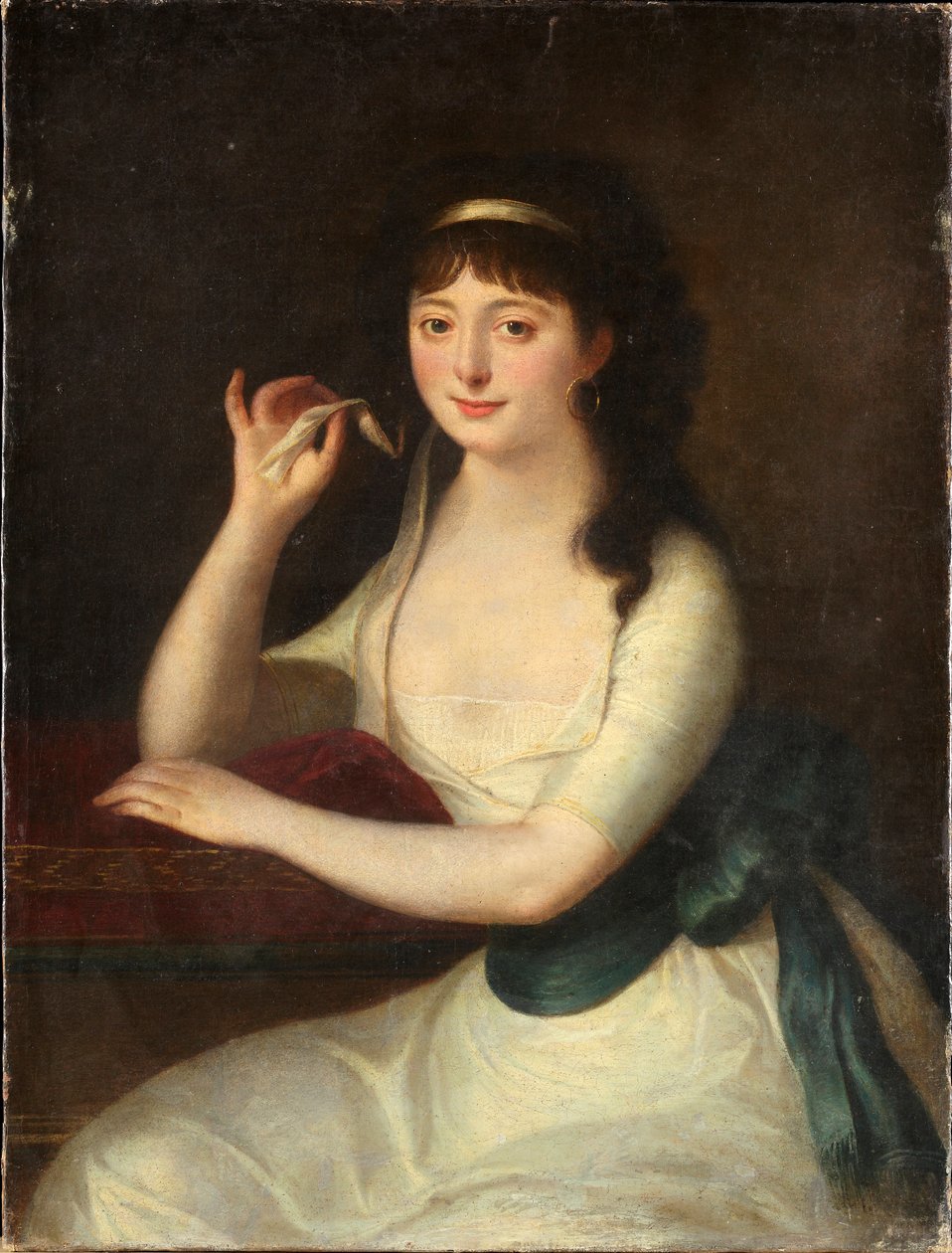Portret arystokratki z Genui Luigia Pallavicini (1772-1841) Markiza i muza poetów Malarstwo anonimowe. 19 wiek. Geny, Galleria d