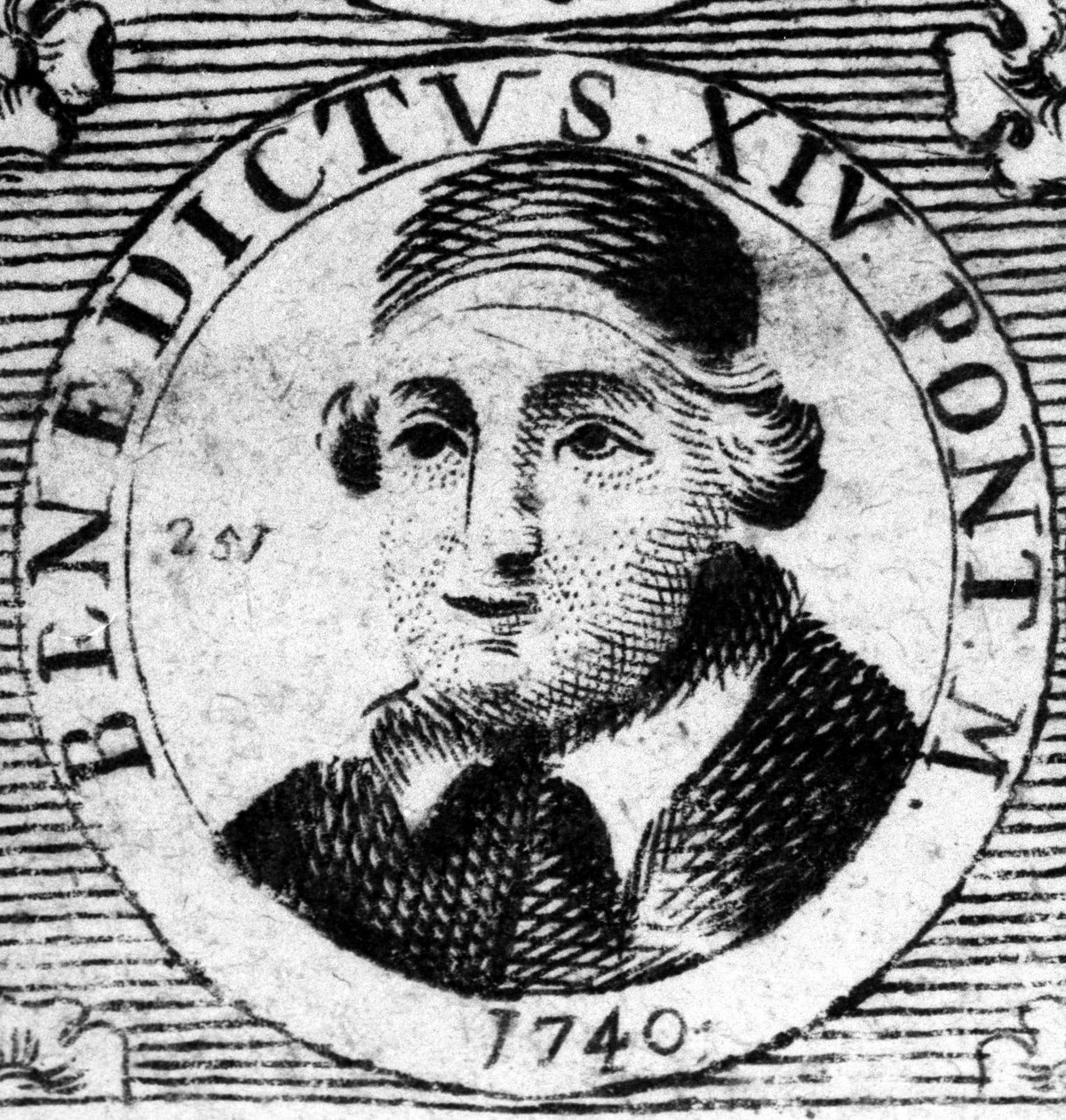 Portret Papieża (1740-1758) Benedykta XIV (1675-1758). autorstwa Unknown artist