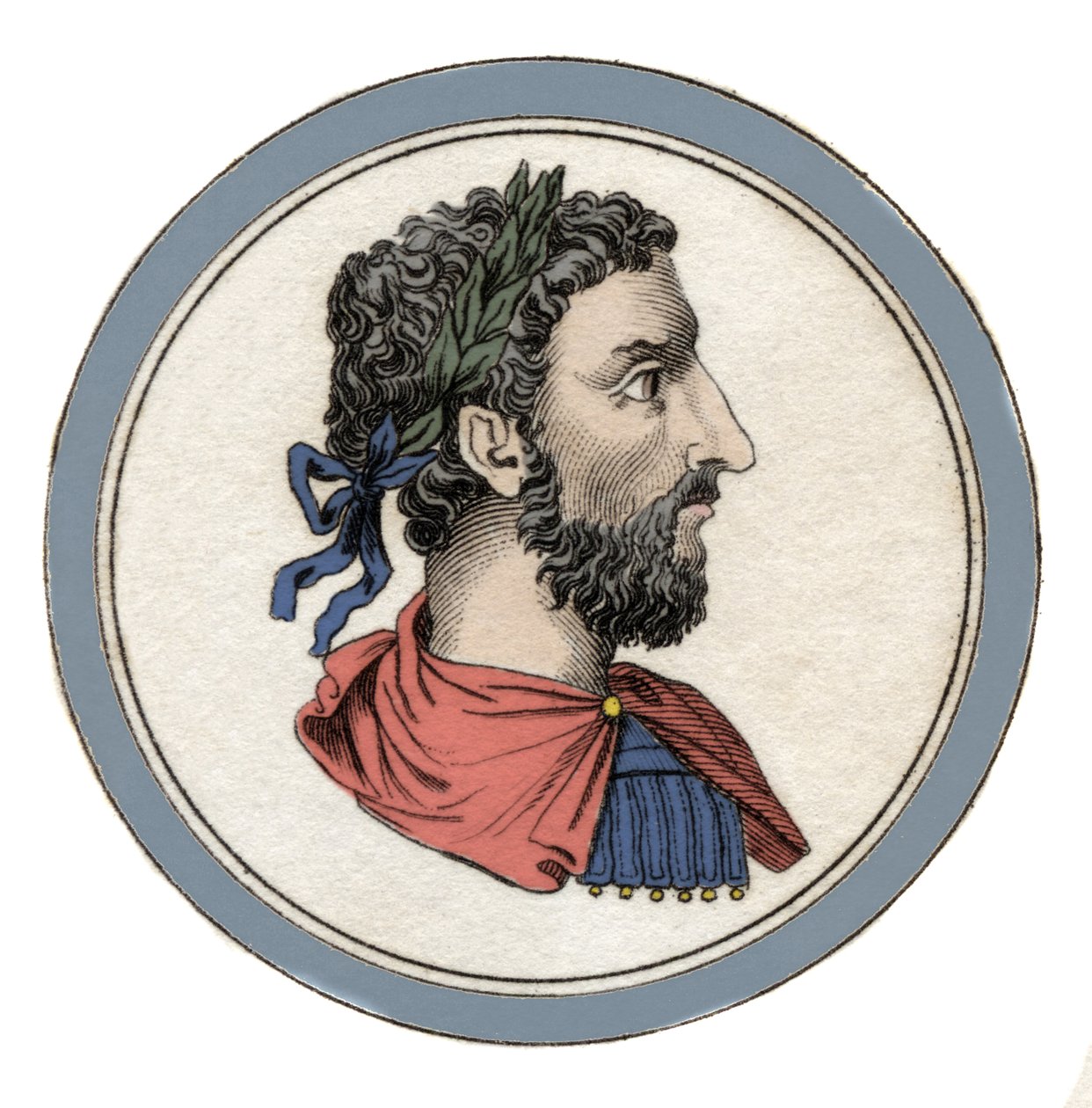 Portret cesarza rzymskiego Marc Aurele (Cezar Marek Aureliusz Antoninus August) (121-180) autorstwa Unknown artist