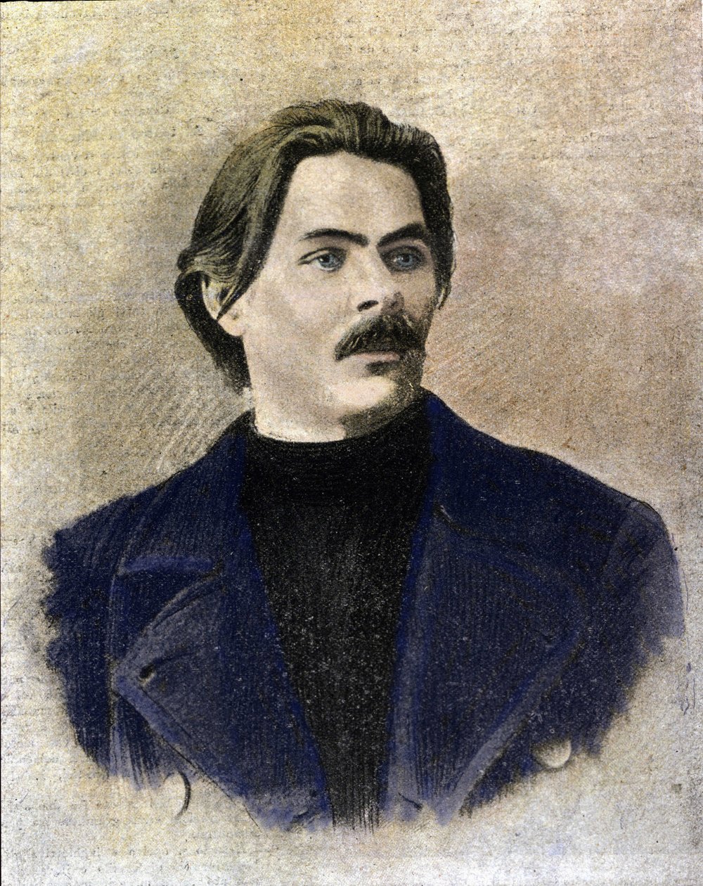 Portret rosyjskiego pisarza Maksyma Gorkiego (Gorkija) (1868 - 1936). autorstwa Unknown artist