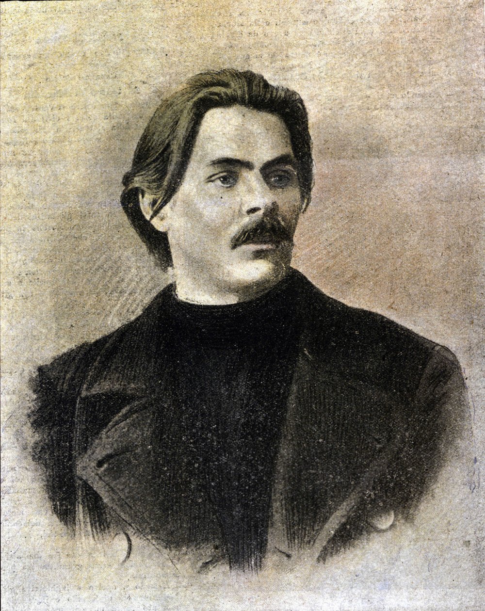 Portret rosyjskiego pisarza Maksyma Gorkiego (Gorkija) (1868 - 1936). autorstwa Unknown artist
