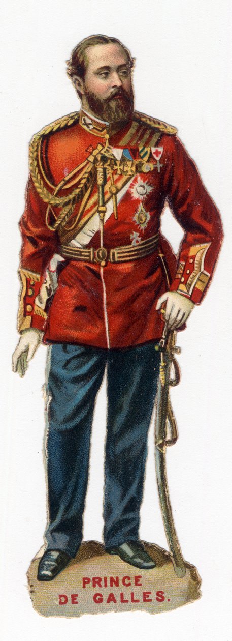 Portret przyszłego księcia Walii Edwarda VII (Edward 7), króla Wielkiej Brytanii i Irlandii (1841-1910). Chromolitografia koniec XIX wieku. Prywatna kolekcja autorstwa Unknown artist