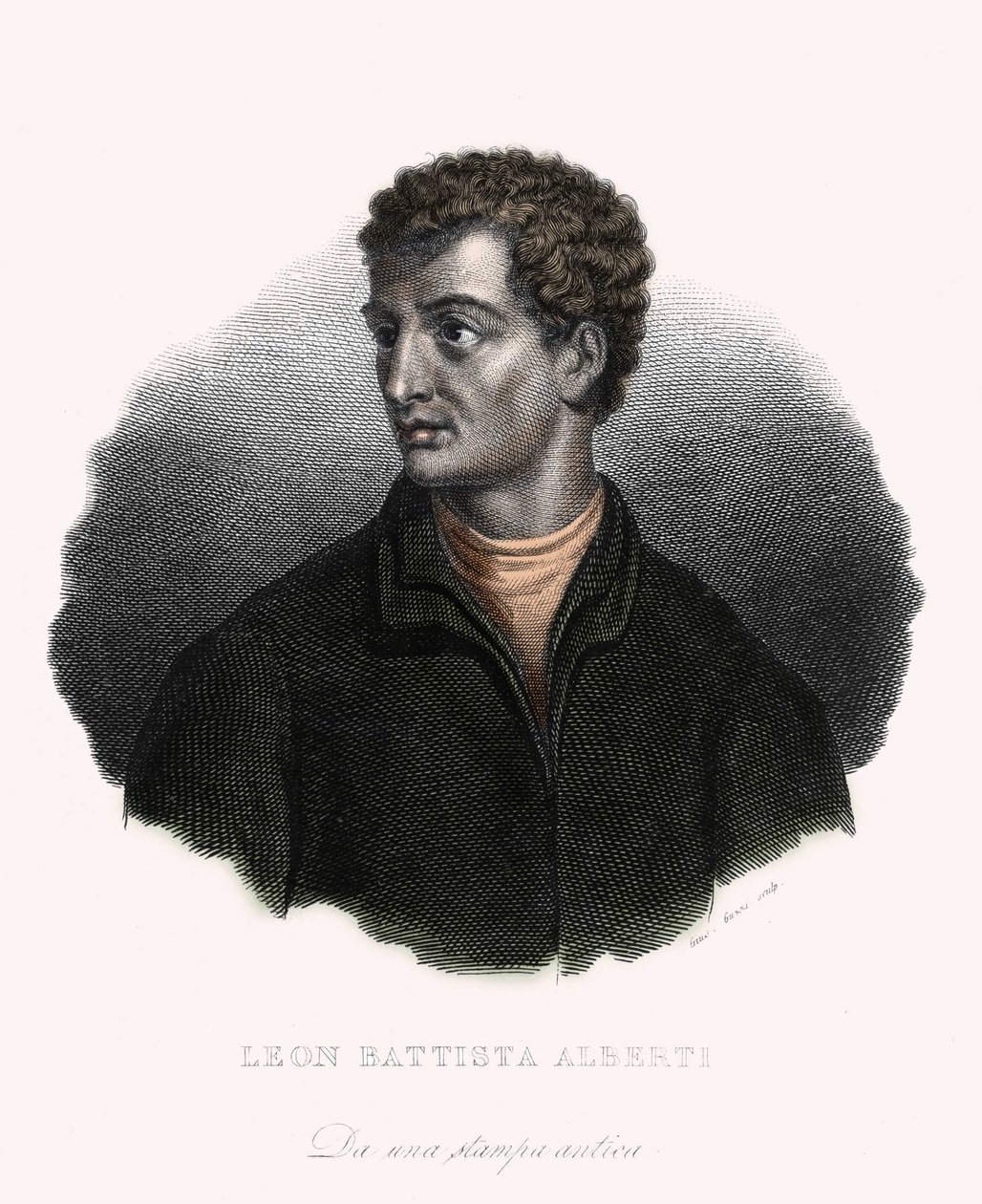 Portret filozofa, włoskiego architekta humanisty Leona Battisty Albertiego (1406-1472). autorstwa Unknown artist