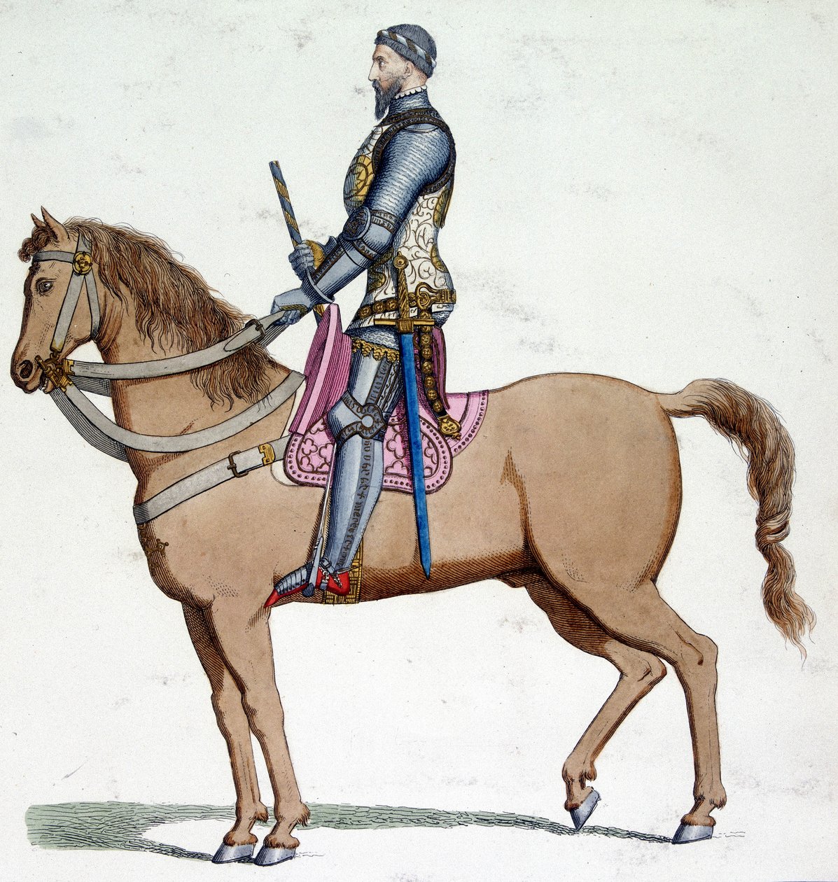 Portret na koniu Bernabo Viscontiego (1319-1385), Pana Mediolanu. autorstwa Unknown artist