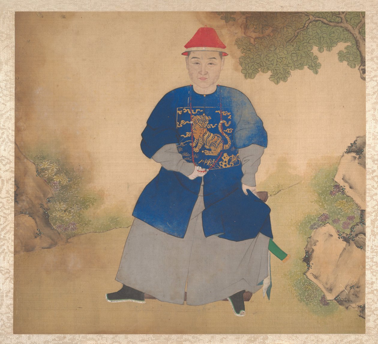 Portrety członków rodziny, połowa XIX wieku (album z dziewiętnastoma liśćmi; tusz i kolor na jedwabiu) autorstwa Unknown Artist