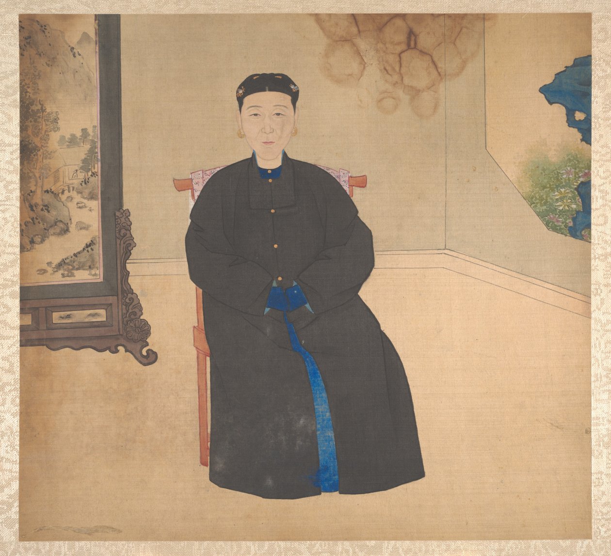 Portrety członków rodziny, połowa XIX wieku (album z dziewiętnastoma liśćmi; tusz i kolor na jedwabiu) autorstwa Unknown Artist